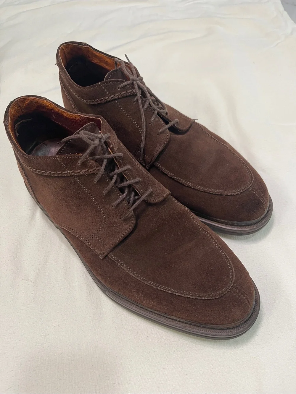 Men's Brown Suede Lace-Up Dress Shoes